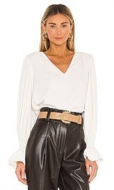 Amanda Uprichard Cressida Top in Ivory at Revolve