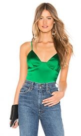 Amanda Uprichard Helaine Cami in Emerald from Revolve com at Revolve