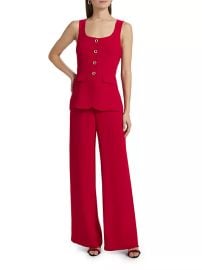 Amanda Uprichard Kya Sleeveless Wide Leg Jumpsuit at Saks Fifth Avenue