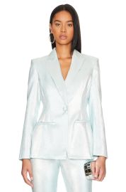 Amanda Uprichard Loreda Blazer in Ice Blue at Revolve