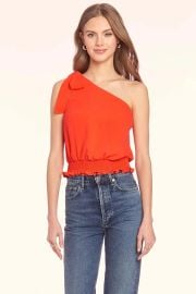 Amanda Uprichard McKinley Top in Crimson Gigis Closette Ltd at Gigis Closette