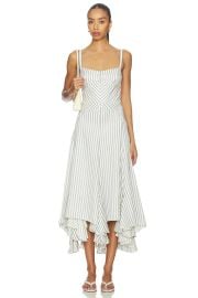 Amanda Uprichard Monterey Dress In Oxford Blue Stripe at Revolve
