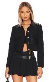 Amanda Uprichard Sanders Jacket In Black at Revolve