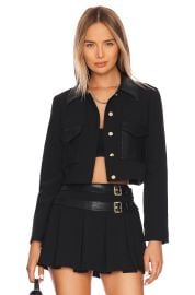 Amanda Uprichard Sanders Jacket In Black at Revolve