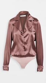 Amanda Uprichard Silk Raffi Thong Bodysuit at Shopbop