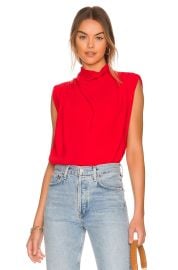 Amanda Uprichard Sleeveless Fabienne Top at Revolve