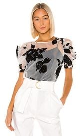 Amanda Uprichard Smith Top In Organza Rose at Revolve