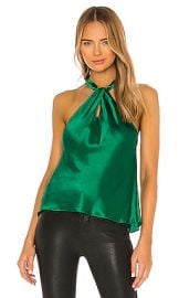 Amanda Uprichard Wanda Top in Dark Green from Revolve com at Revolve