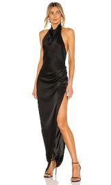 Amanda Uprichard X  Samba Gown in Black at Revolve