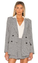 Amanda Uprichard X  Sawyer Blazer in Houndstooth at Revolve