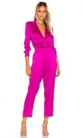 Amanda Uprichard X REVOLVE Felix Jumpsuit in Dark Hot Pink from Revolve com at Revolve