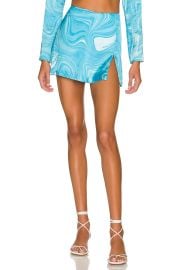 Amanda Uprichard X Revolve Dale Skort In Teal Swirl at Revolve