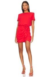 Amanda Uprichard x Revolve Cataluna Mini Dress in Crimson at Revolve