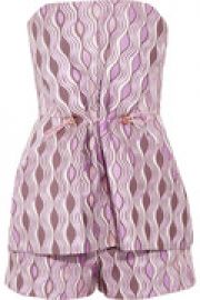 Amatrix strapless peplum jacquard playsuit at The Outnet