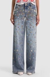 Amazing Crystal Embellished Low Rise Baggy Jeans at Nordstrom