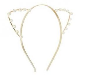 Amazoncom  Leegoal Women Cat Ear Headband Pearl Shape Rhinestone Hair Band Headwear  Fashion Headbands  Beauty at Amazon