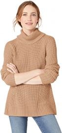 Amazoncom Amazon Brand - Goodthreads Women39s Cotton Shaker Stitch Turtleneck Sweater  Clothing Shoes amp Jewelry at Amazon