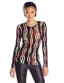 Amazoncom BCBGMAXAZRIA Womenand39s Agda Printed Knit Top Clothing at Amazon