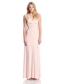 Amazoncom BCBGMAXAZRIA Womenand39s Cristy Sleeveless Evening Gown with Lace Inserts Bare Pink 10 Clothing at Amazon