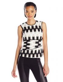 Amazoncom BCBGMAXAZRIA Womenand39s Jolyne Asymmetrical Peplum Top Clothing at Amazon