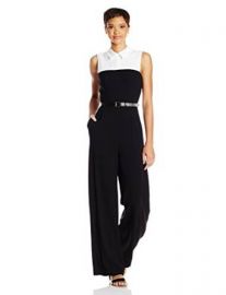 Amazoncom BCBGMAXAZRIA Womenand39s Laryssa Tuxedo Woven Jumper Clothing at Amazon