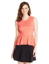 Amazoncom BCBGMAXAZRIA Womenand39s Lynaand39 Sleeveless Peplum Top Clothing at Amazon