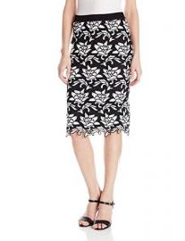 Amazoncom BCBGMAXAZRIA Womenand39s Sascha Cutwork-Hem Pencil Skirt Clothing at Amazon