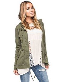 Amazoncom FULL TILT Eyelet Back Womens Anorak Jacket Clothing at Amazon