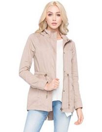 Amazoncom FULL TILT Hooded Twill Womens Anorak Jacket Clothing at Amazon