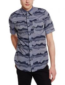 Amazoncom G-Star Raw Menand39s A Crotch Yoshem Shortsleeve Work Shirt In Camo Stripe Clothing at Amazon