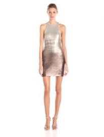 Amazoncom HALSTON HERITAGE Womenand39s Racerback Ombre Sequined Dress Clothing at Amazon