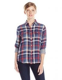 Amazoncom Joeand39s Jeans Womenand39s Piper Plaid Shirt Clothing at Amazon