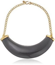 Amazoncom Kenneth Jay Lane Polished Gold and Black Bib Necklace 16and39and39 Jewelry at Amazon