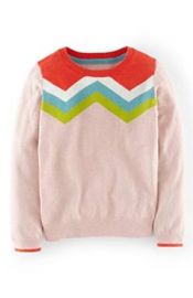 Amazoncom Mini Boden GirlsToddlers Crewneck Sweater Chevron Pink Clothing at Amazon