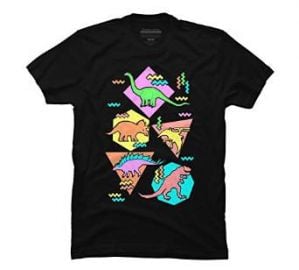 Amazoncom Nineties Dinosaur Pattern Menand39s Graphic T Shirt - Design By Humans Clothing at Amazon