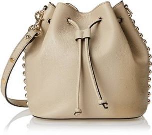 Amazoncom Rebecca Minkoff Unlined Bucket Shoulder Bag Khaki One Size Clothing at Amazon