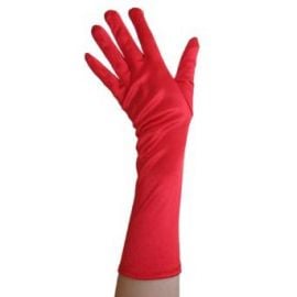 Amazoncom Red Satin Gloves Elbow Length  Formal Wedding Theatrical Costume Party Clothing at Amazon