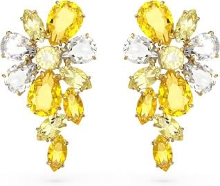 Amazoncom Swarovski Gema Pierced Earrings Flower Motif Yellow and Clear Mixed-Cut Crystals Gold-Tone Finished Settings Part of the Swarovski Gema Collection Clothing Shoes amp Jewelry at Amazon