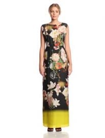 Amazoncom Ted Baker Womenand39s Jasmyne Opulent Bloom Print Evening Gown Clothing at Amazon