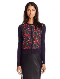 Amazoncom Ted Baker Womenand39s Perl Cheerful Cherry Print Cardigan Clothing at Amazon