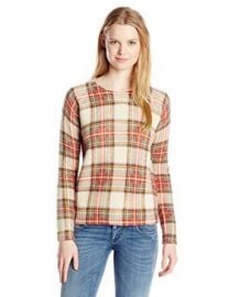 Amazoncom Townsen Womenand39s Sleigh Plaid Sweater Clothing at Amazon