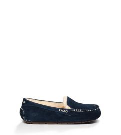 Amazoncom UGG Australia Womenand39s Ansley Exotic Suede Slipper in navy at Amazon