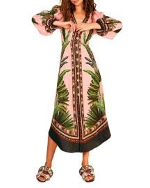 Amazonia Forest Button-Front Maxi Dress at Neiman Marcus