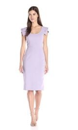 WornOnTV: Janai’s lilac cap sleeve dress on Good Morning America ...