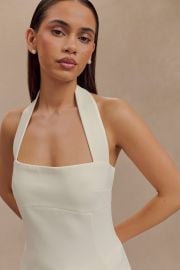 Amelita Suiting Halter Top - Ivory at Meshki