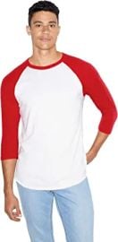 American Apparel Men39s 5050 Raglan 34 Sleeve T-Shirt 2-Pack com at Amazon