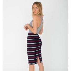 American Apparel Skirts Striped Ponte Midlength Pencil Skirt Poshmark at Poshmark