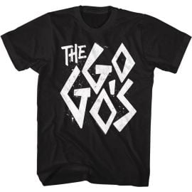 American Classics The Go Go s Distressed Logo Black T Shirt at Walmlart