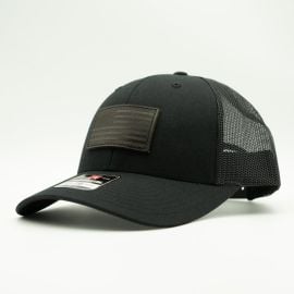 American Flag Leather Patch Hat Snapback Outer Wings at Outer Wings