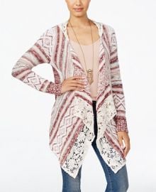 American Rag Crocheted Handkerchief-Hem Cardigan  Only at Macy s at Macys